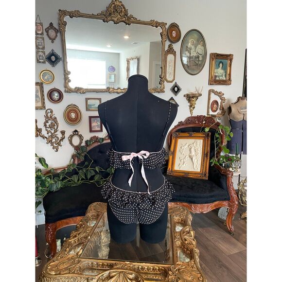 Y2k vintage Victoria’s secret Polkda Dot 2 Peice Lingerie Pj Set Size L - Picture 2 of 3